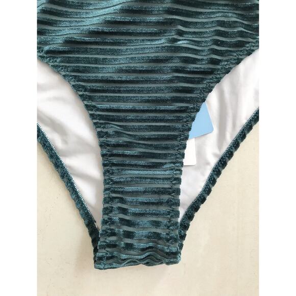 Cupshe Swim Striped Velvet Bikini Bottom Swimwear - Picture 4 of 9